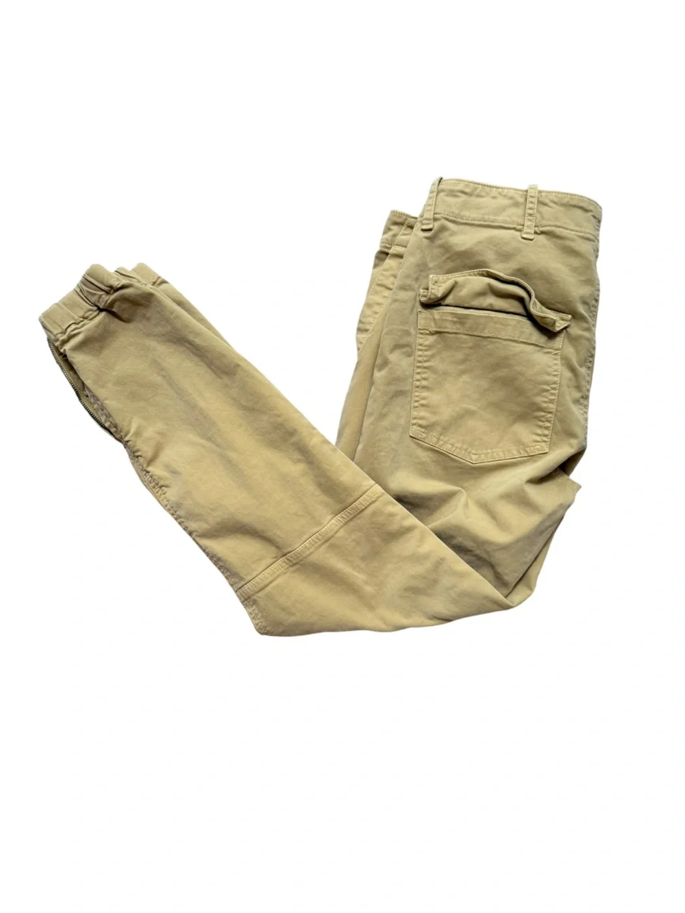 Nili Lotan French Military Cargo Jogger Pants Mustard Size 2 Ankle Zip
